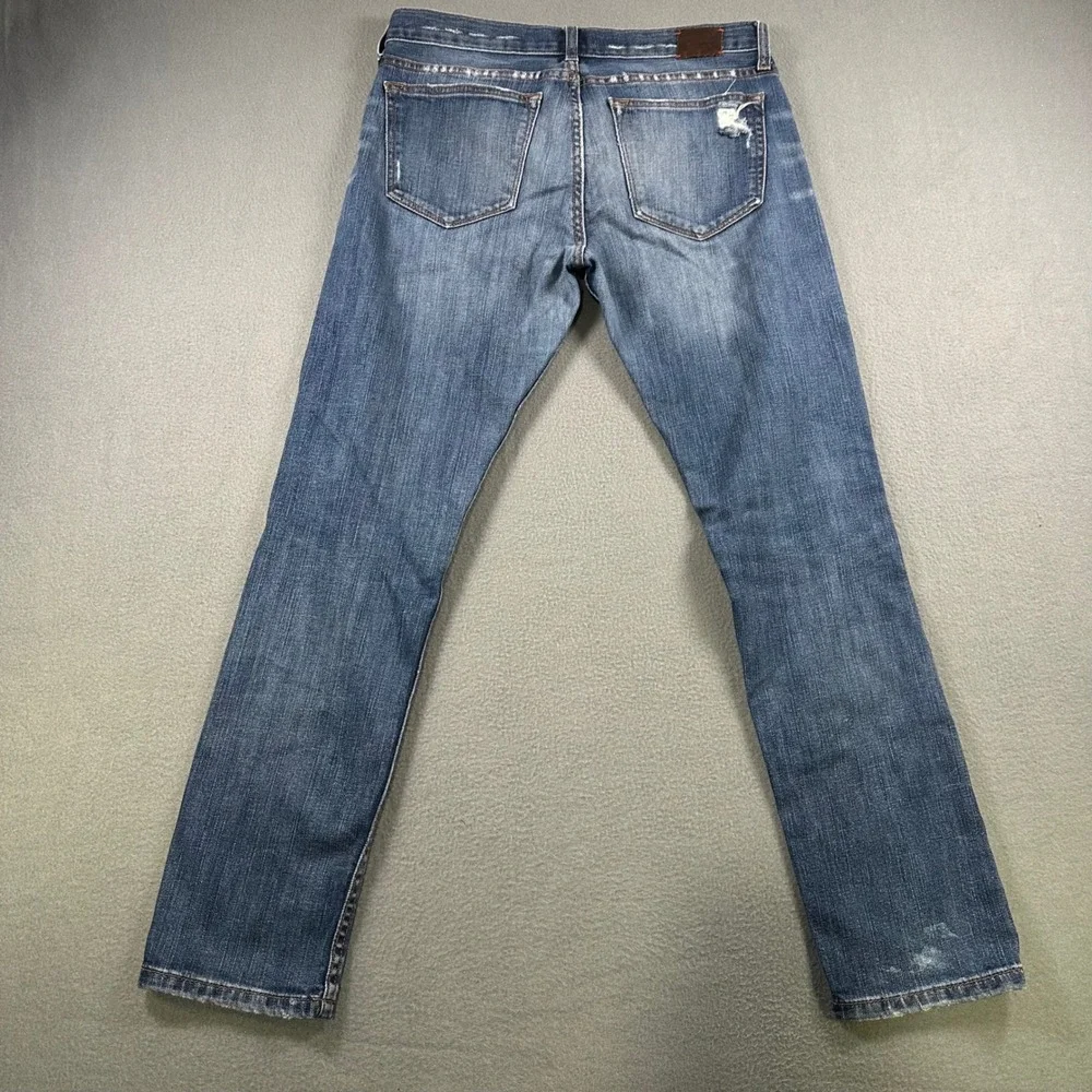 Banana Republic Distressed Skinny Jeans Mens 28 Medium Wash Blue Denim Frayed